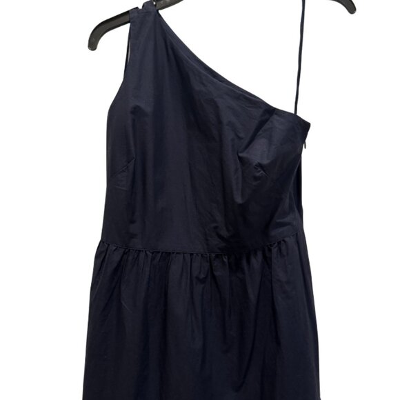 Gap Navy One Shoulder Eyelet Hem Midi Dress 0P NEW - Picture 5 of 10